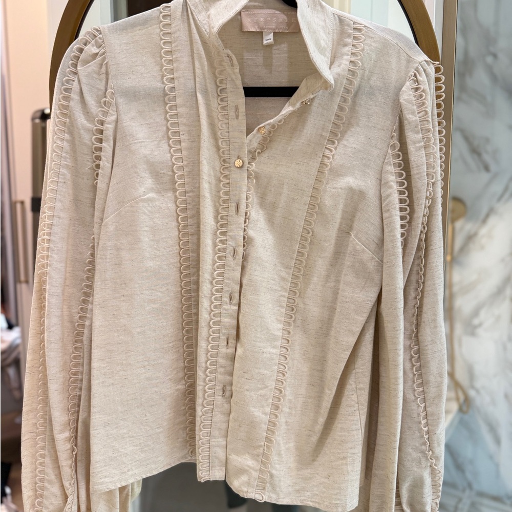 Elegant Cream Women's Top